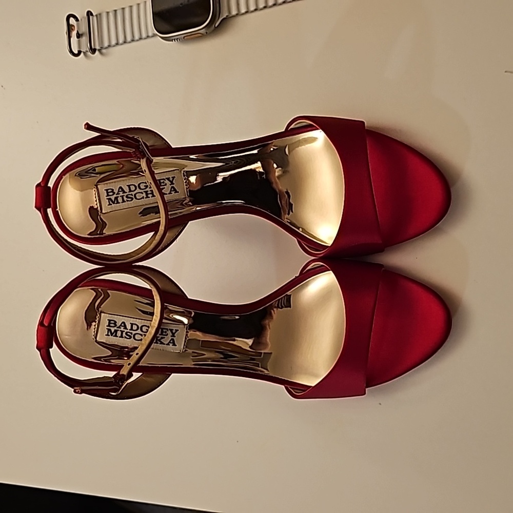 Badgley mischka, size 5.5 red sandals